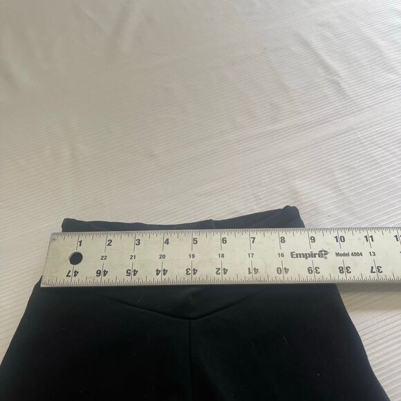 Margarita Supplex VTG Black Floral Dragonfly Embroidered Pull On Yoga Pants Sz 1 - Picture 5 of 9